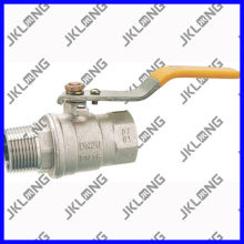 J2004 Forged Brass Ball Valve,3/4" To 1",Female&Male Thread,Nickle Plated,PN16